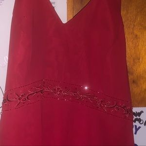 david’s bridal red formal dress